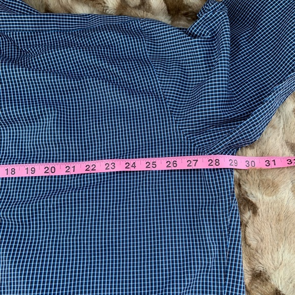 Eddie Bauer blue & white check dress shirt M XL - Picture 7 of 7